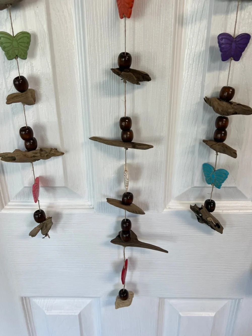 Handmade Driftwood Butterfly Wind Chime - Multicolor - Picture 9 of 11